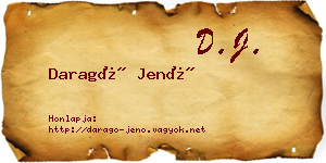Daragó Jenő névjegykártya